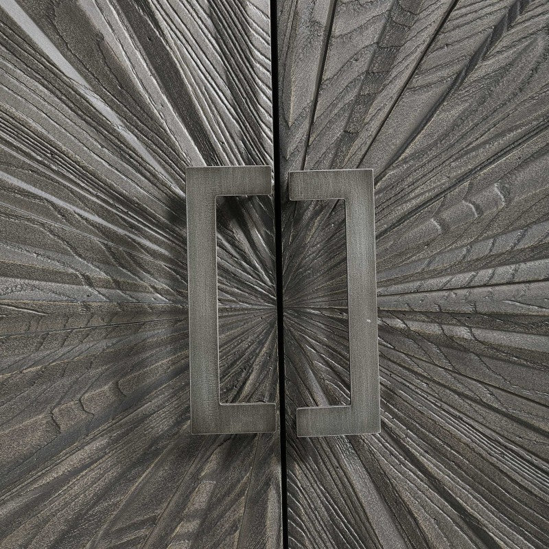 Shield - Oak 2 Door Cabinet - Gray