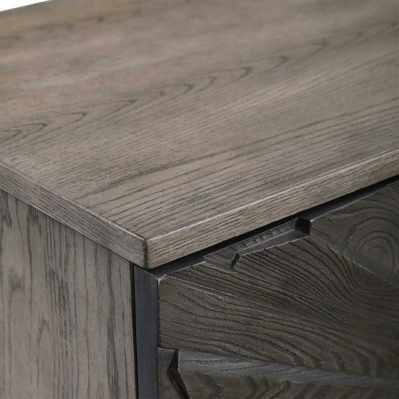 Shield - Oak 2 Door Cabinet - Gray