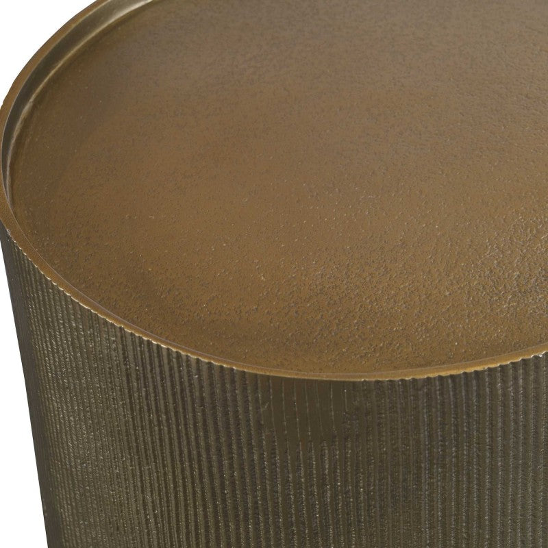 Adrina - Drum Accent Table - Gold