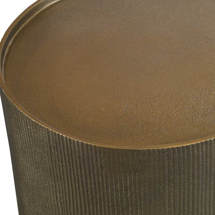 Adrina - Drum Accent Table - Gold