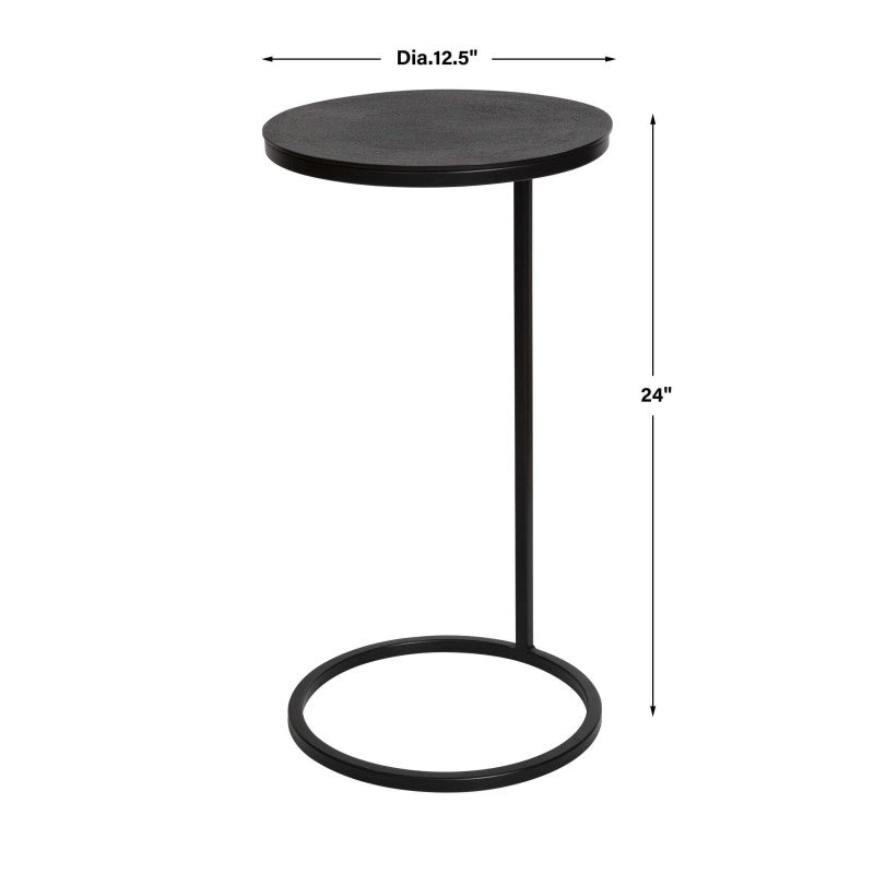 Brunei - Round Accent Table - Black