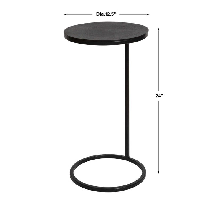 Brunei - Round Accent Table - Black
