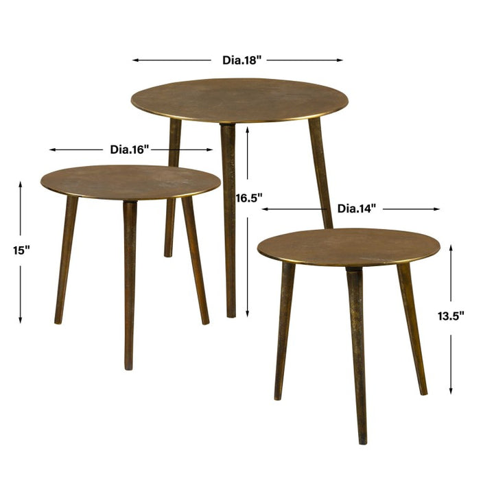 Kasai - Coffee Tables (Set of 3) - Gold