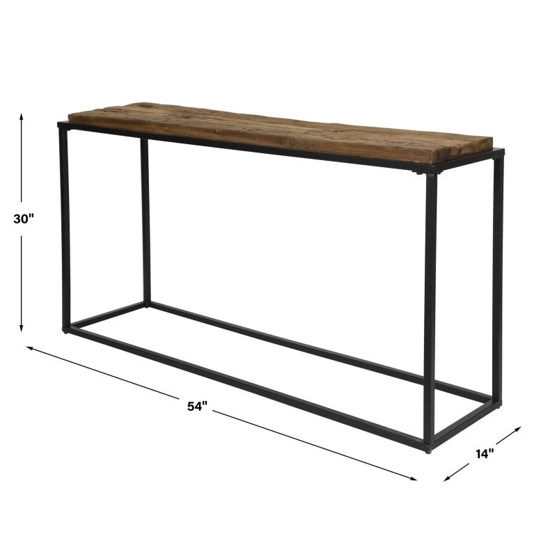 Holston - Salvaged Wood Console Table - Light Brown