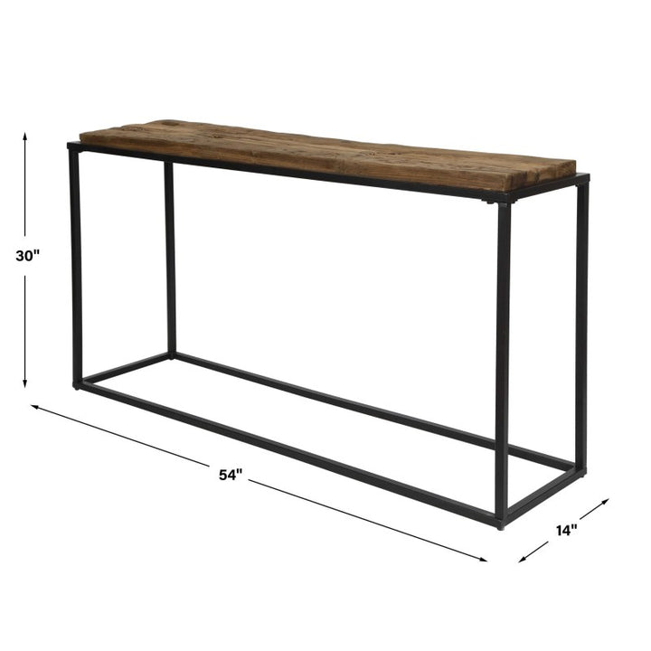 Holston - Salvaged Wood Console Table - Light Brown