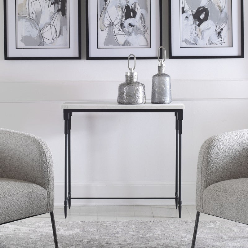 Bourges - Marble Console Table - White