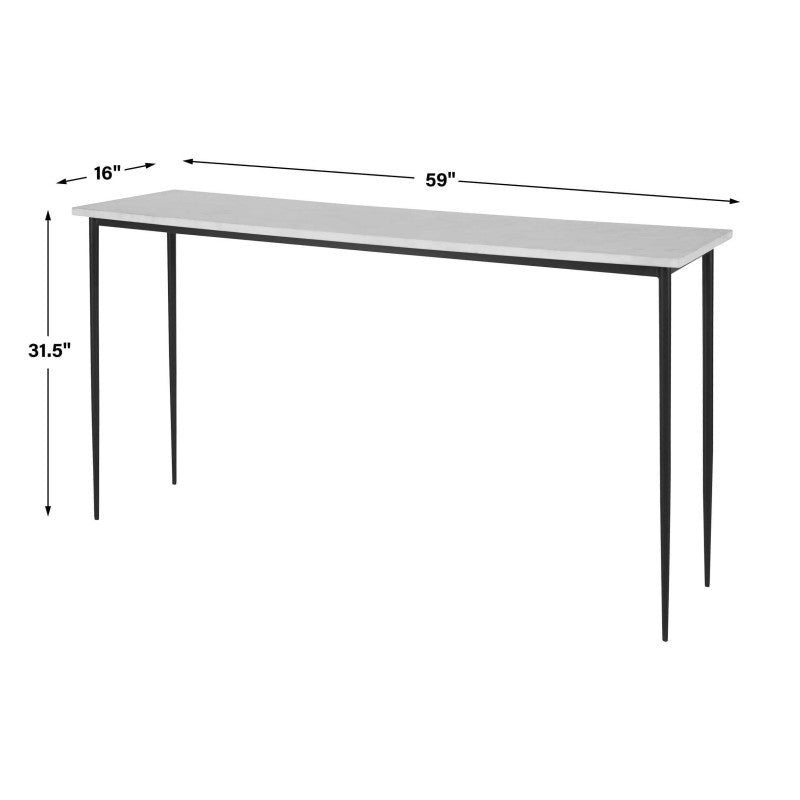 Nightfall - Marble Console Table - White