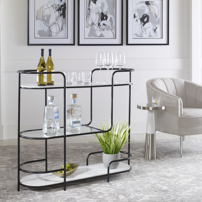 Trolley Bar - Console - Black