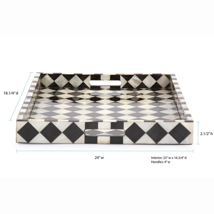 The Julianna Horn and Shell Tiled Tray