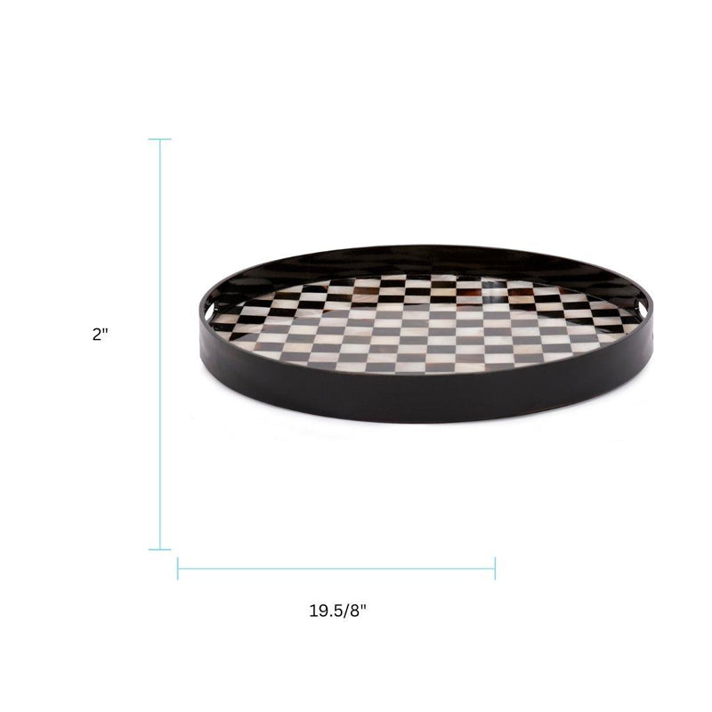 The Julianna Horn and Shell Tiled Tray