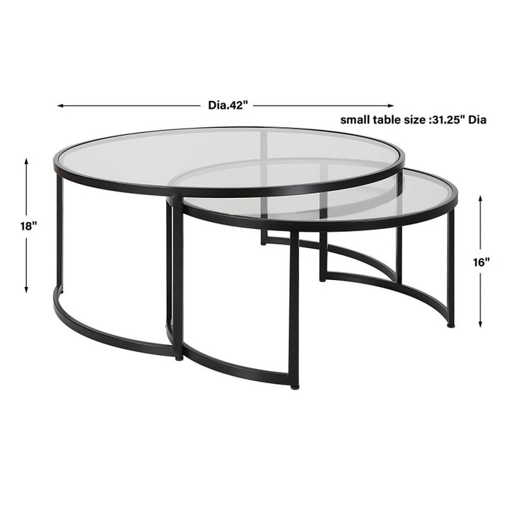 Rhea - Nesting Coffee Tables (Set of 2) - Black