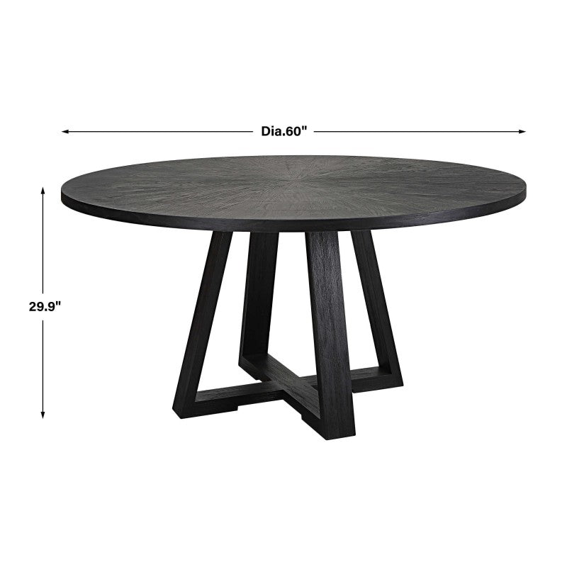Gidran - Round Dining Table - Black