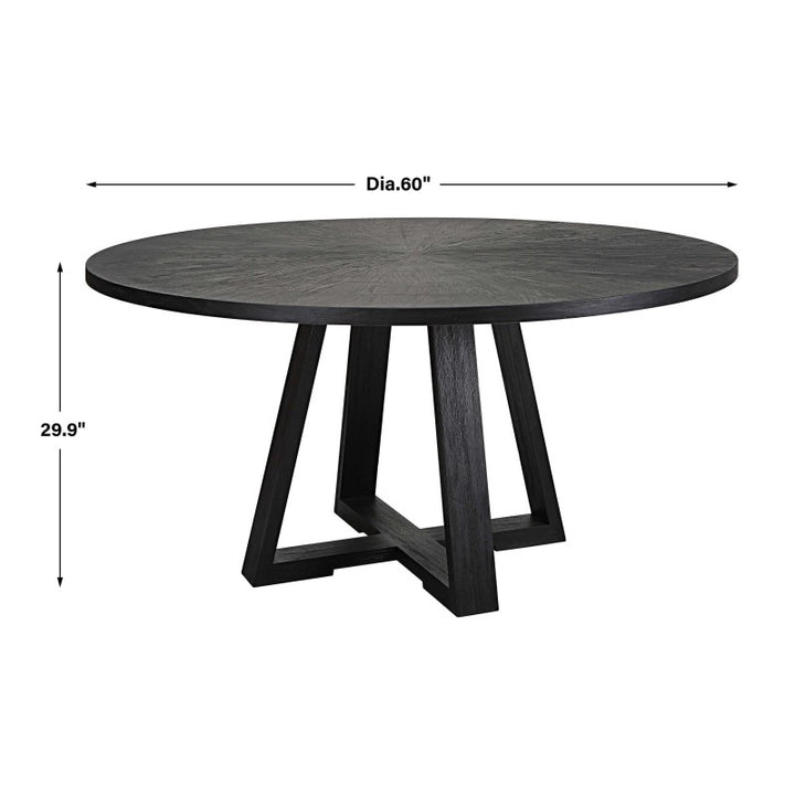 Gidran - Round Dining Table - Black