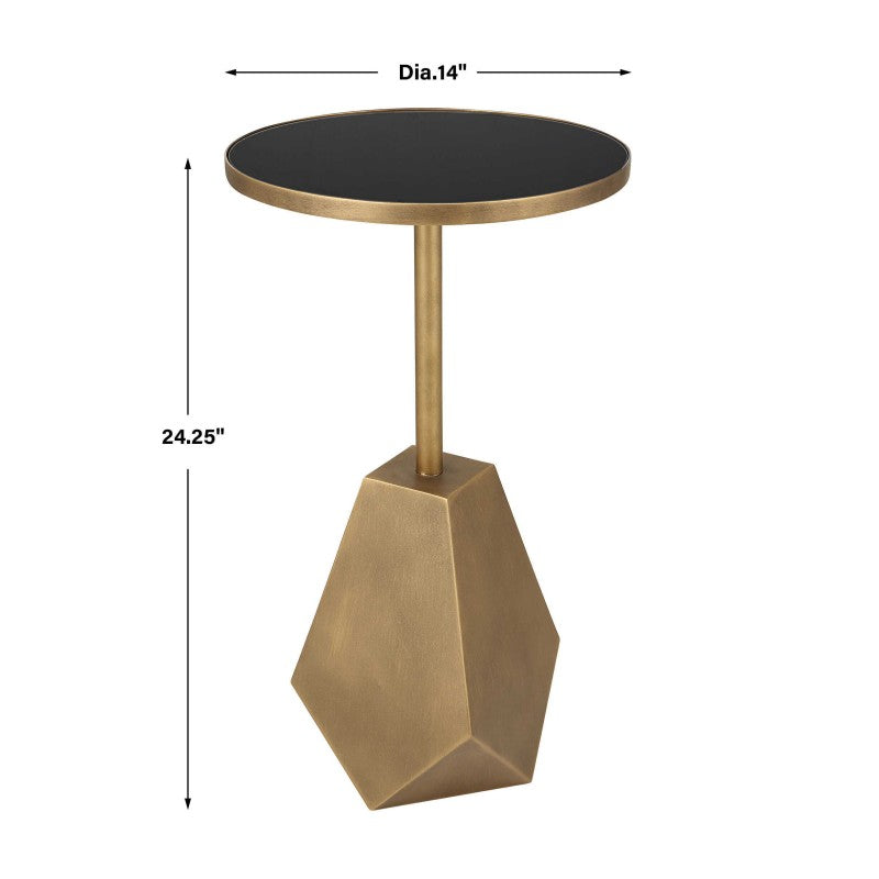 Comet - Geometric Accent Table - Bronze
