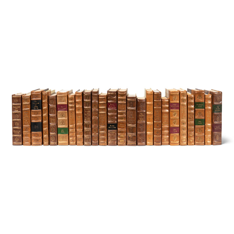 Faux Tan Leather Books