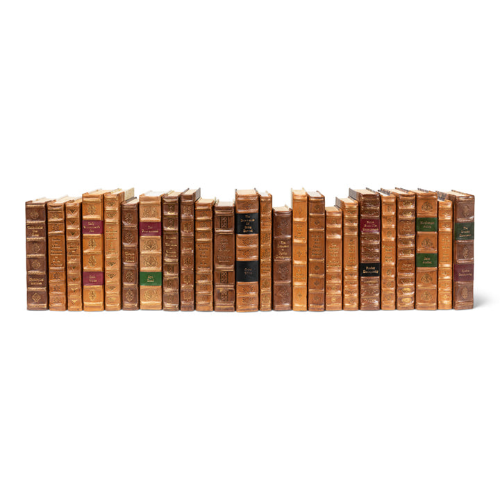 Faux Tan Leather Books