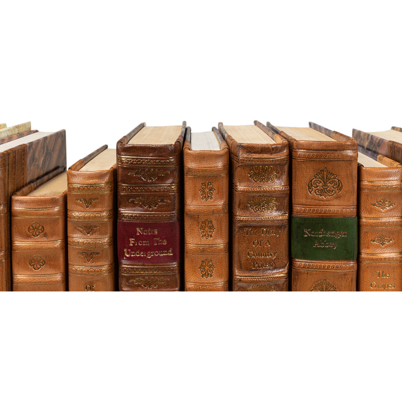 Faux Tan Leather Books