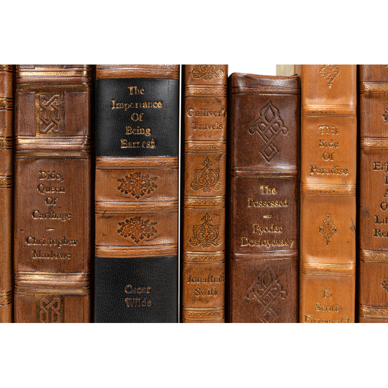 Faux Tan Leather Books