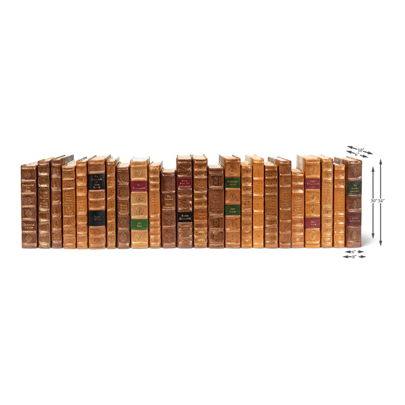 Faux Tan Leather Books