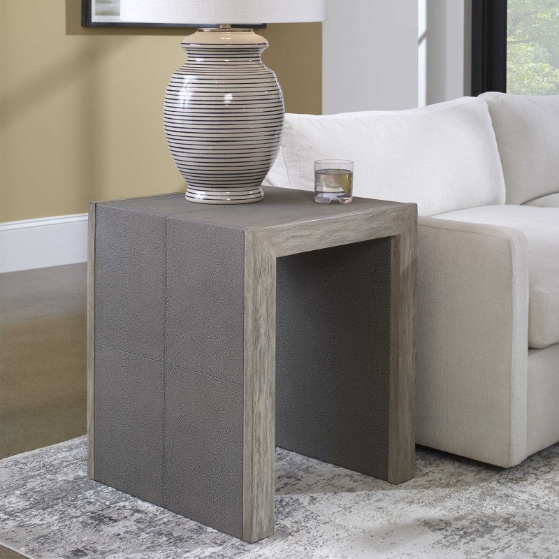 Aerina - Modern End Table - Gray