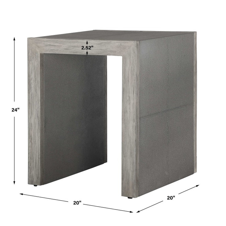 Aerina - Modern End Table - Gray