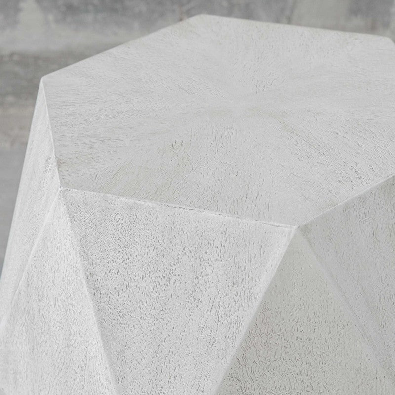 Volker - White Geometric Accent Table