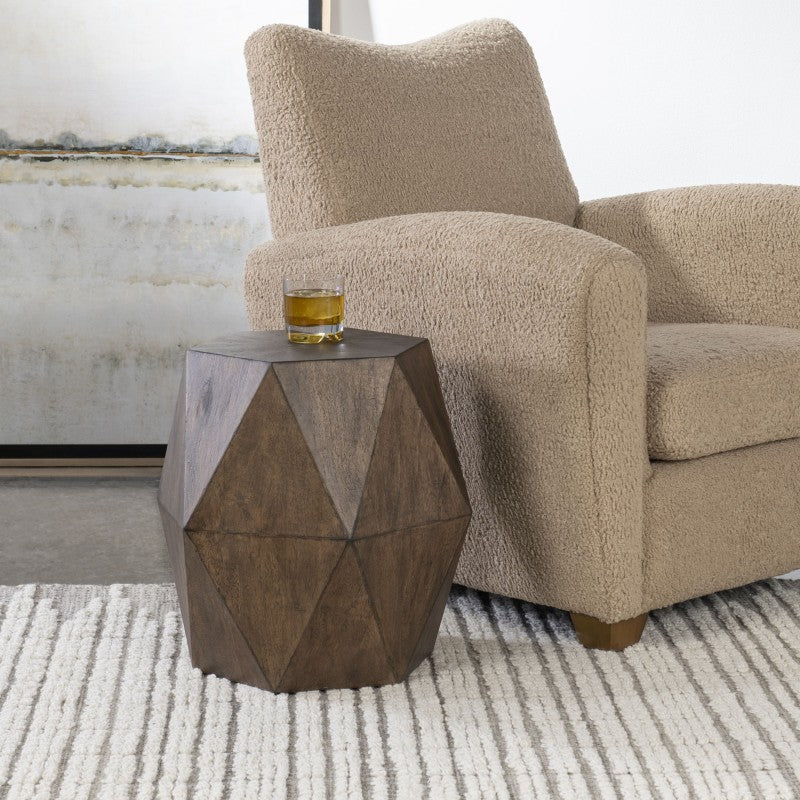 Volker - Honey Geometric Accent Table