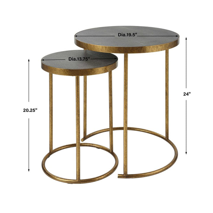 Aragon - Brass Nesting Tables (Set of 2)