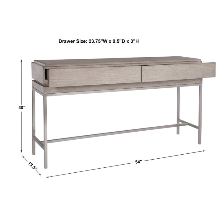 Kamala - Console Table - Gray Oak
