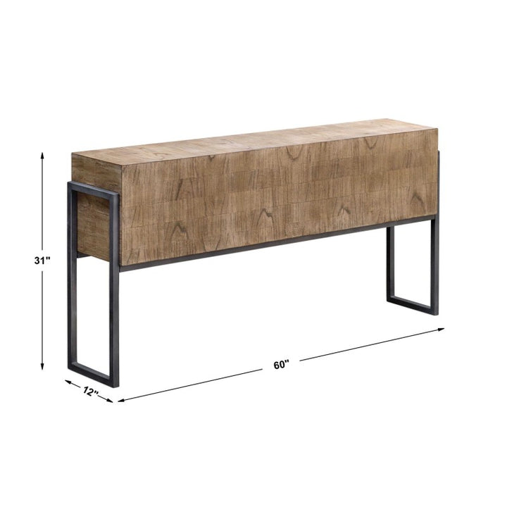 Nevis - Contemporary Console Table - Light Brown