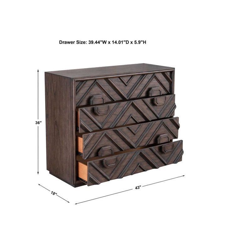 Mindra - Drawer Chest - Dark Brown