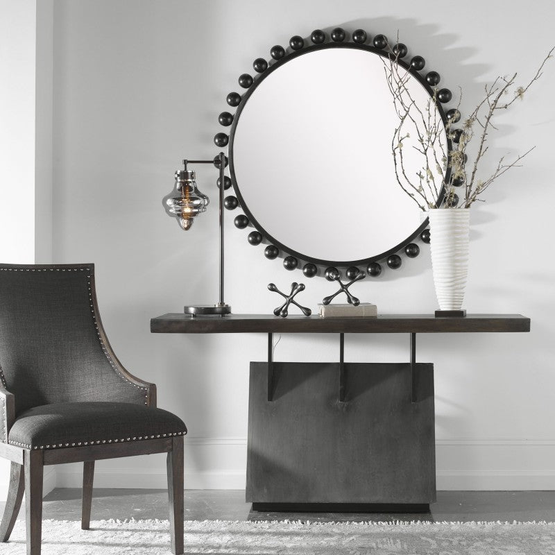 Vessel - Industrial Console Table - Dark Brown & Dark Gray