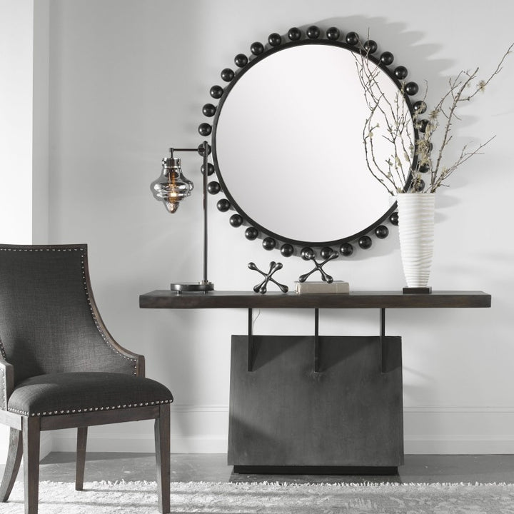 Vessel - Industrial Console Table - Dark Brown & Dark Gray