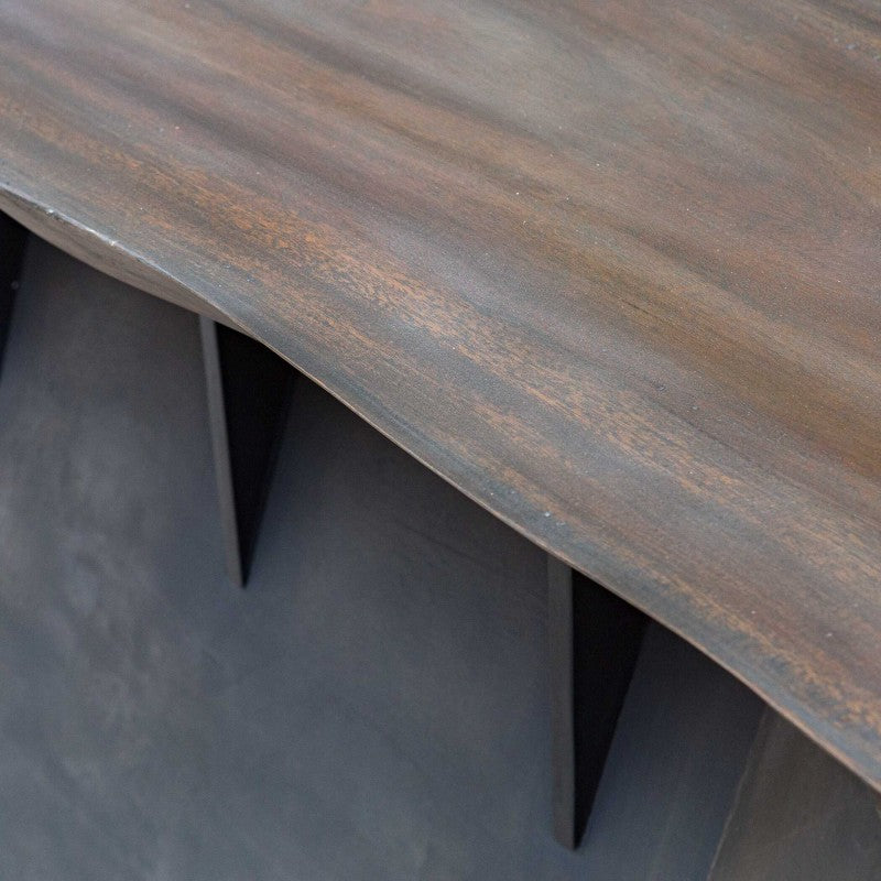 Vessel - Industrial Console Table - Dark Brown & Dark Gray