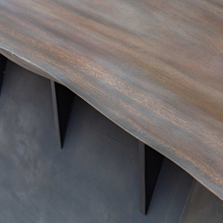 Vessel - Industrial Console Table - Dark Brown & Dark Gray