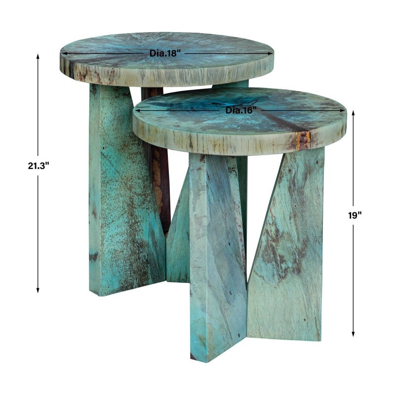 Nadette - Nesting Tables (Set of 2) - Blue