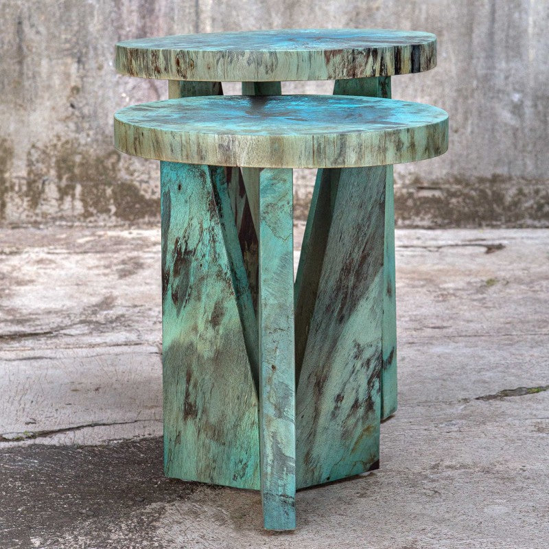 Nadette - Nesting Tables (Set of 2) - Blue
