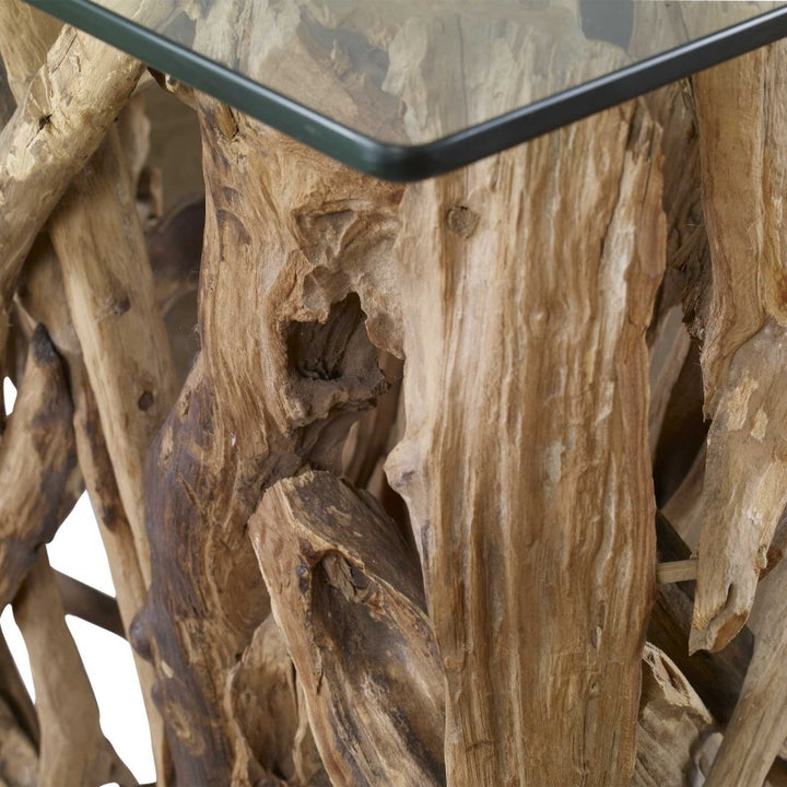 Teak Wood - Console - Light Brown