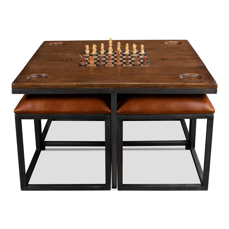 Low Game Table With Four Stools