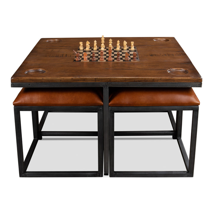 Low Game Table With Four Stools