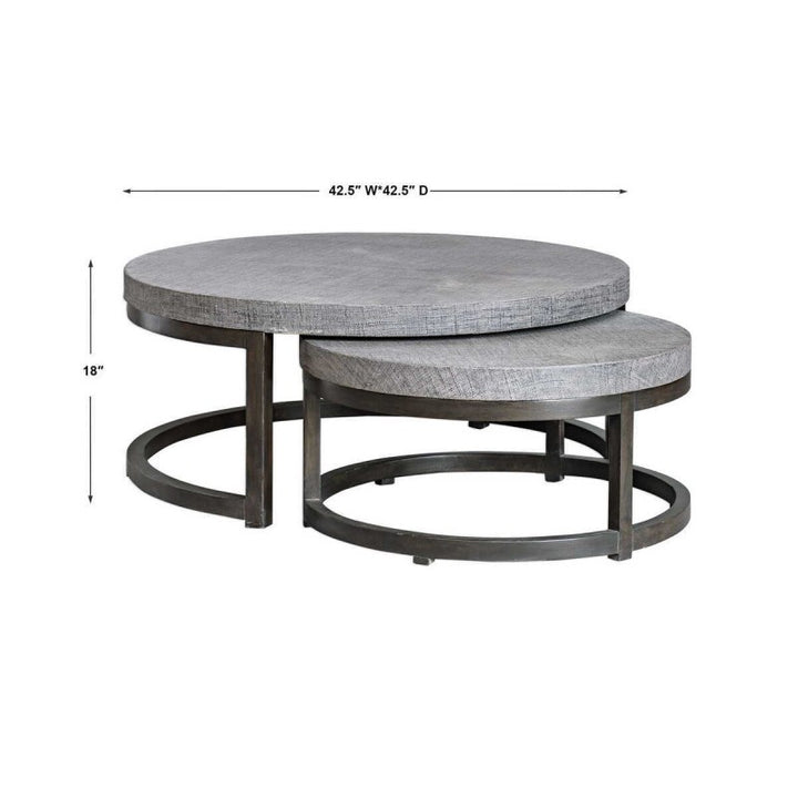Aiyara - Nesting Tables (Set of 2) - Gray
