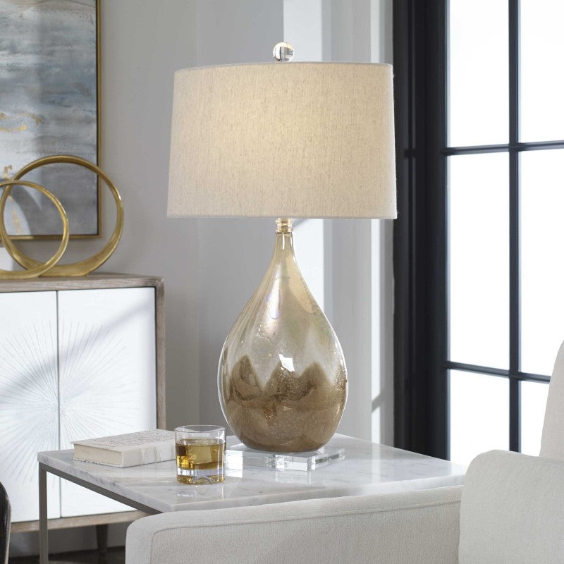 Flavian - Glazed Ceramic Lamp - Light Brown