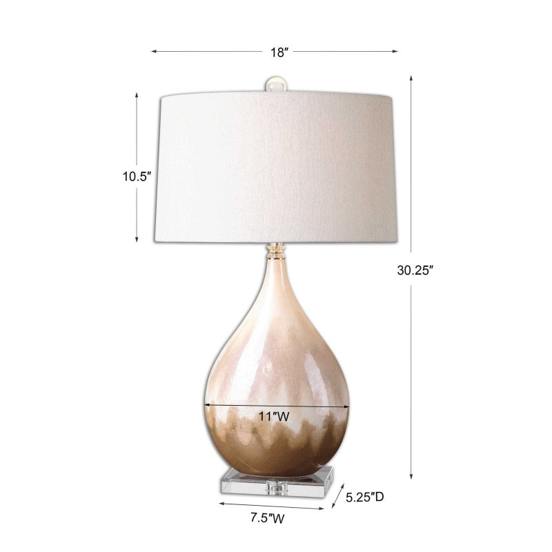 Flavian - Glazed Ceramic Lamp - Light Brown