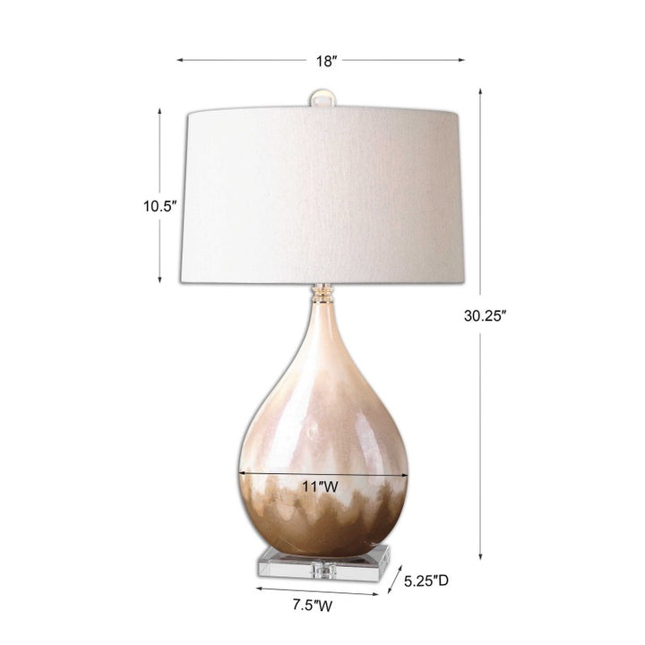 Flavian - Glazed Ceramic Lamp - Light Brown