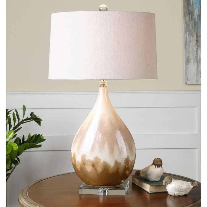 Flavian - Glazed Ceramic Lamp - Light Brown