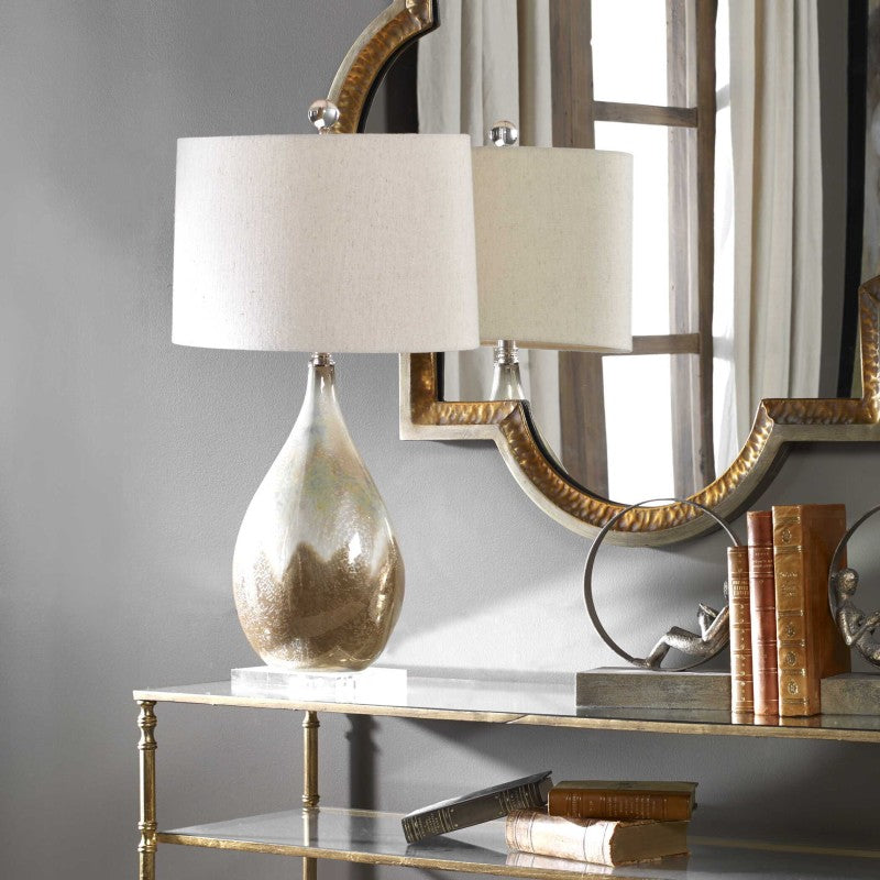 Flavian - Glazed Ceramic Lamp - Light Brown