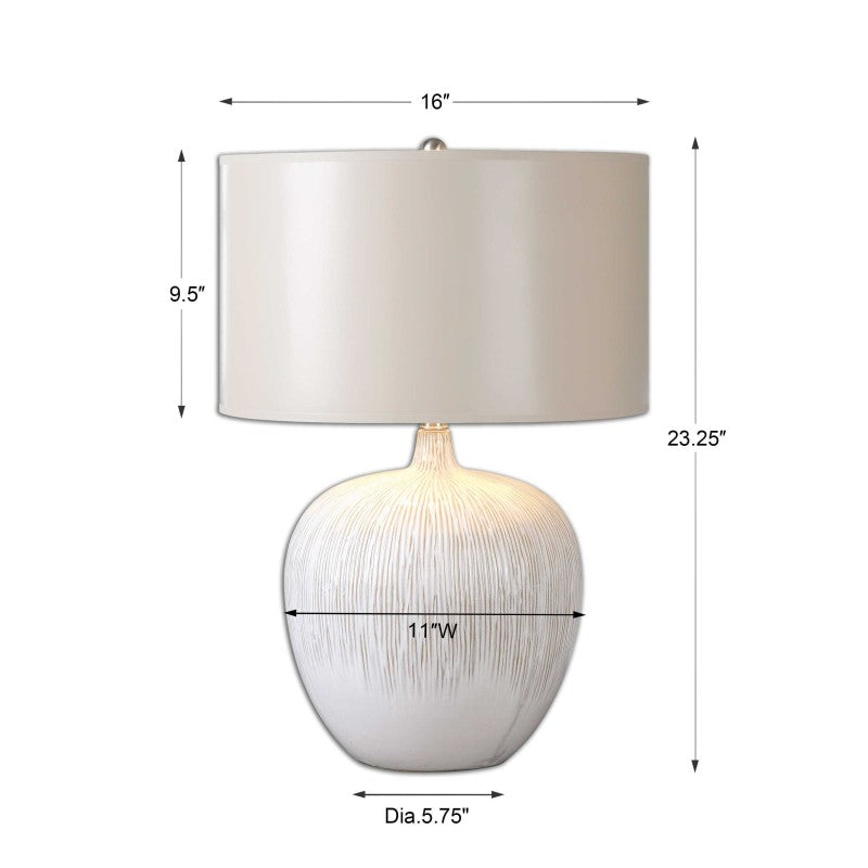 Georgios - Textured Ceramic Lamp - White
