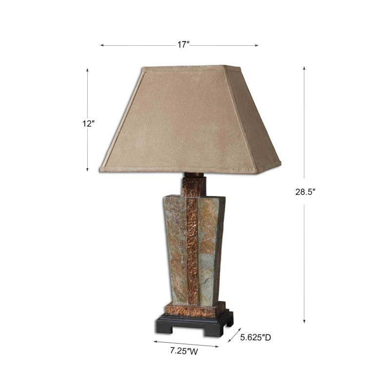 Slate - Accent Lamp - Light Brown