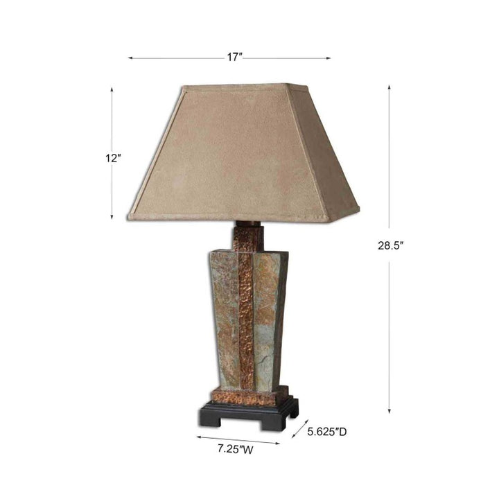 Slate - Accent Lamp - Light Brown