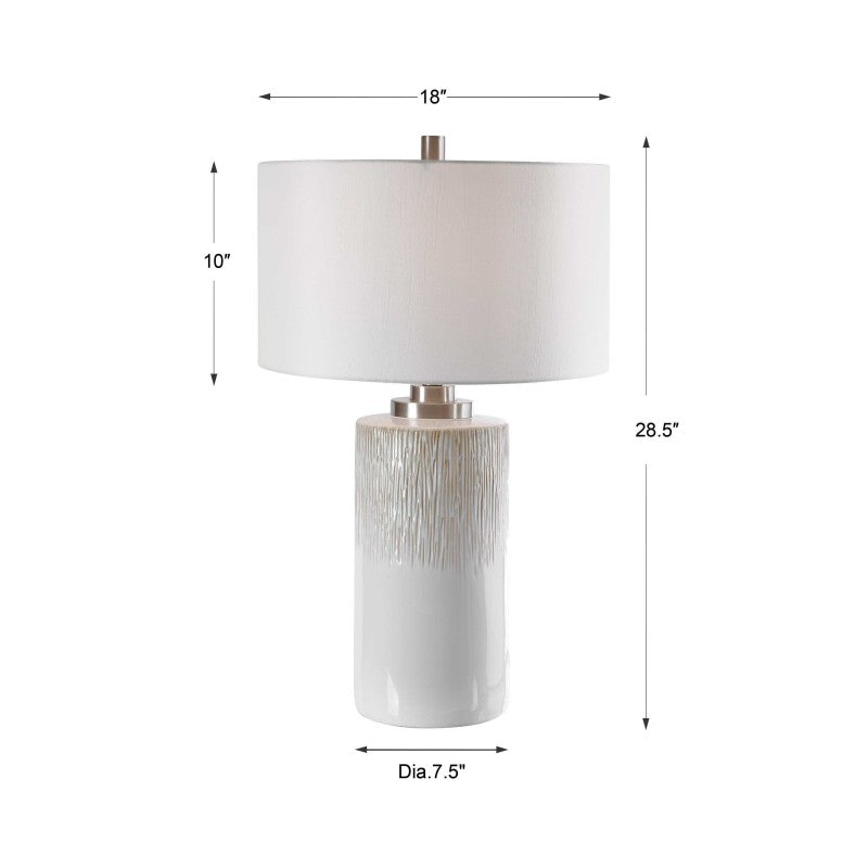 Georgios - Cylinder Table Lamp - White